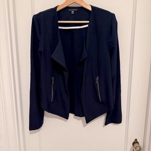 LILY BLACK Lightweight Navy Blazer with zipper pockets | Size S
